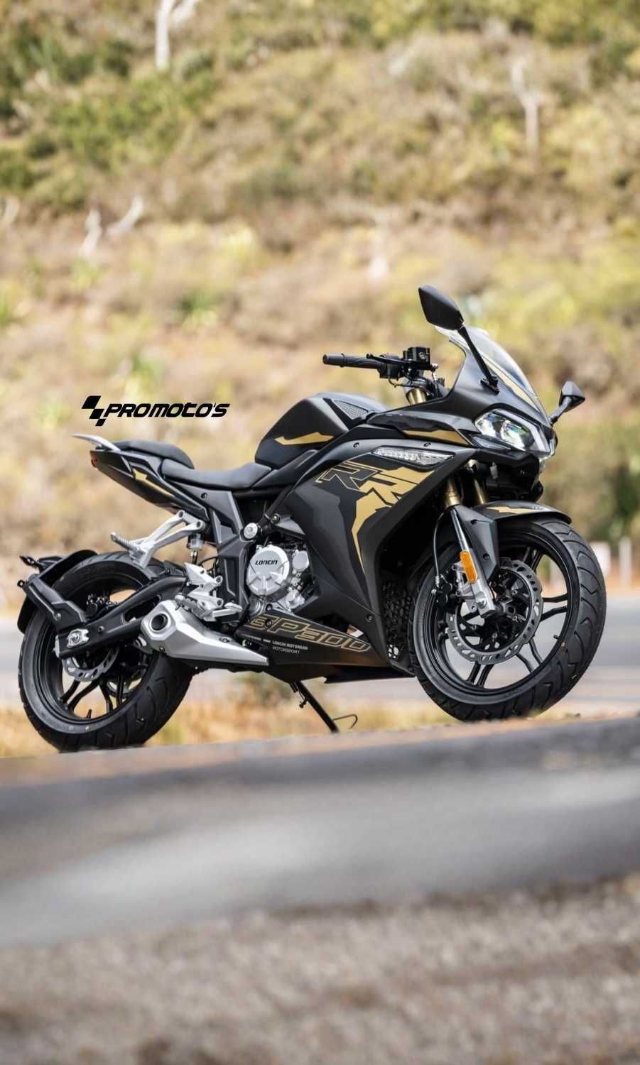 Motocicleta Loncin GP 300 RR color negro disponible en Pro Motos Ambato